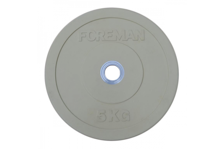 Олимпийский бампированный диск FOREMAN FM/BM 5 кг, серый 