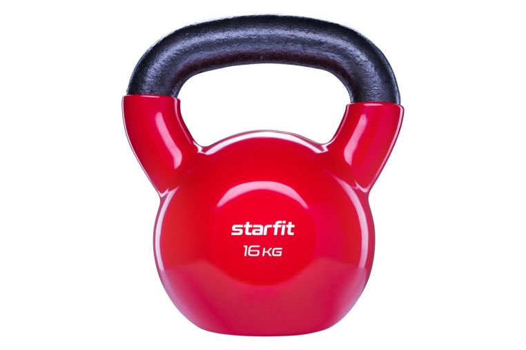 Гиря виниловая 16 кг Star Fit DB-401 красный 