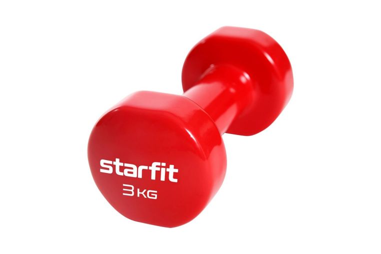 Гантель виниловая Core 3 кг Star Fit DB-101 красный 