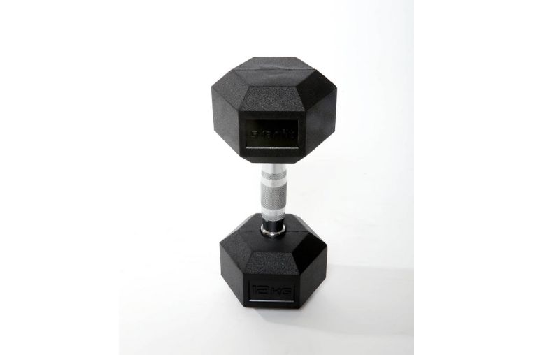 Гантель гексагональная Pro, обрезиненная, 12 кг Star fit DB-301 черный фото 3