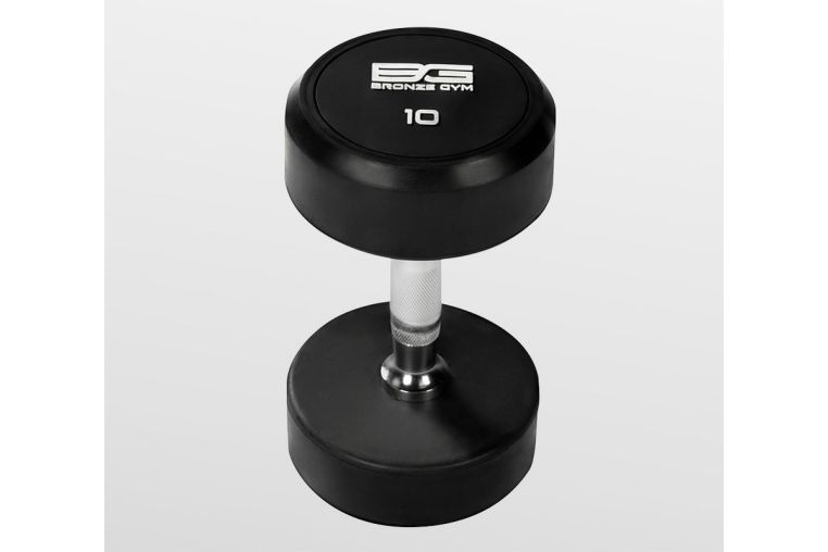 Гантель обрезиненная 10 кг Bronze Gym BG-PA-DB-R100 фото 4