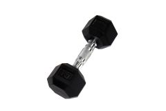 Гантель Perform Better Rubber Encased Hex Dumbbells 15 кг PB\0543-15\BK-00-00