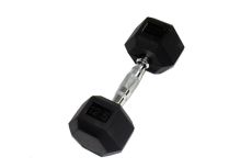 Гантель Perform Better Rubber Encased Hex Dumbbells 12,5 кг PB\0543-12.5\BK-00-00