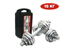 Набор гантелей в кейсе 15 кг York (хром) B25615