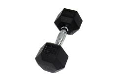 Гантель Perform Better Rubber Encased Hex Dumbbells 20 кг PB\0543-20\BK-00-00