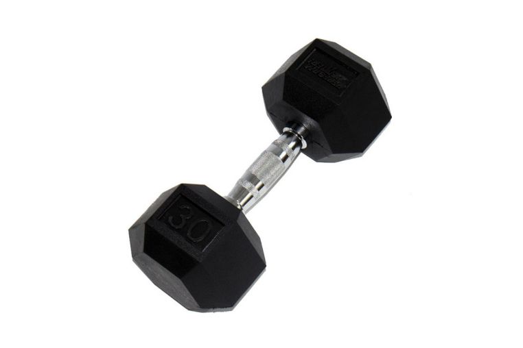 Гантель Perform Better Rubber Encased Hex Dumbbells 30 кг PB\0543-30\BK-00-00 