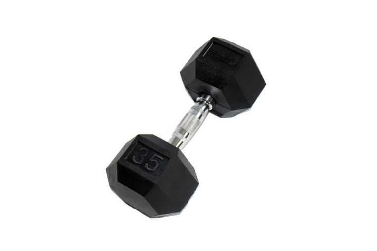 Гантель Perform Better Rubber Encased Hex Dumbbells 35 кг PB\0543-35\BK-00-00 