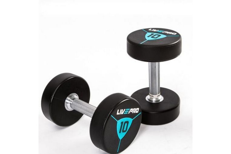 Гантели в уретане 14 кг Live Pro Premium Urethane Dumbbells LP8000-14 