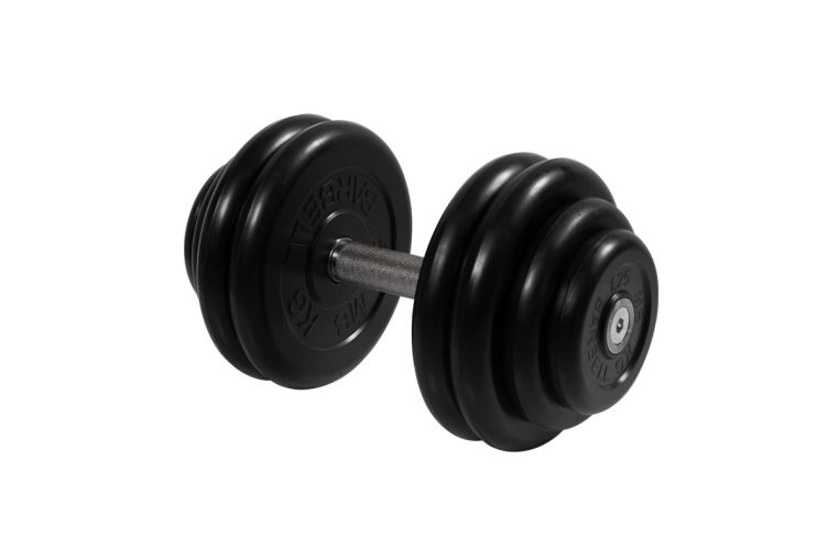Гантель неразборная, с невращ. хром. ручкой, 28,5 кг MB Barbell MB-FdbM-BN28,5 