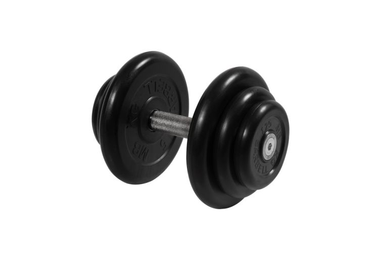 Гантель неразборная, с невращ. хром. ручкой, 18,5 кг MB Barbell MB-FdbM-BN18,5 