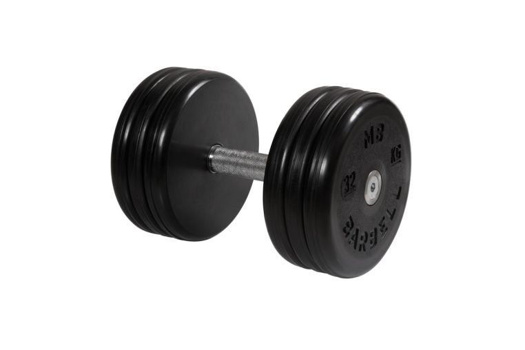 Гантель неразборная, классик, с невращ. хром. ручкой, 32 кг MB Barbell MB-FdbEM-BN32 