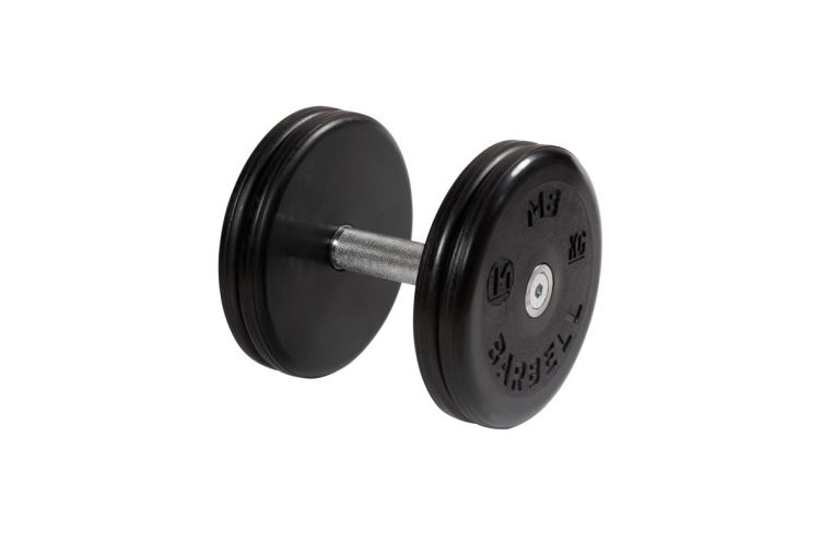 Гантель неразборная, классик, с невращ. хром. ручкой, 14 кг MB Barbell MB-FdbEM-BN14 