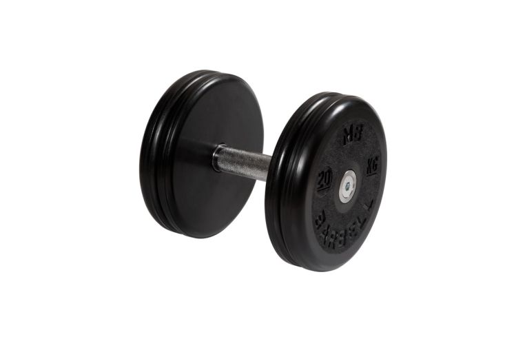 Гантель неразборная, классик, с невращ. хром. ручкой, 20 кг MB Barbell MB-FdbEM-BN20 