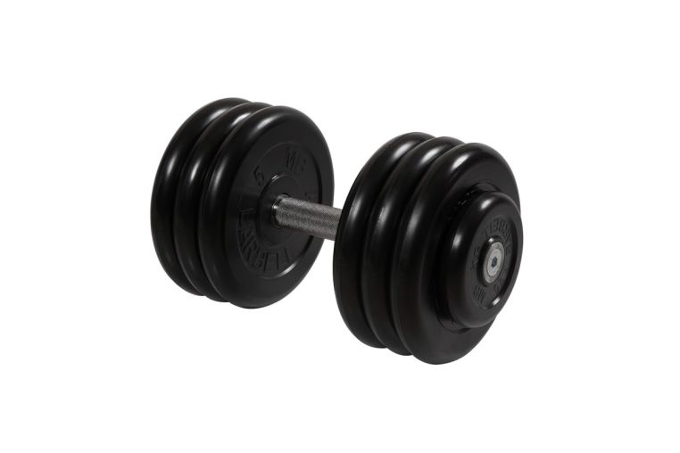 Гантель неразборная, с невращ. хром. ручкой, 33,5 кг MB Barbell MB-FdbM-BN33,5 