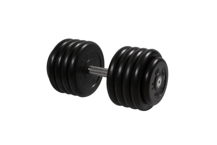 Гантель неразборная, с невращ. хром. ручкой, 46 кг MB Barbell MB-FdbM-BN46 