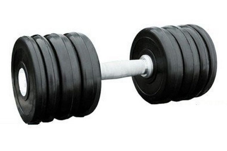 Гантель профессиональная хром/резина 37 кг. Iron King IK 500-37 