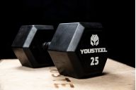 Гантель обрезиненная YouSteel HEX DB 30 кг