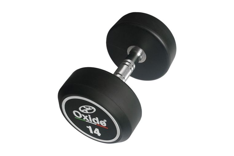 Гантель обрезиненная круглая Oxide Fitness DB145А 8 кг фото 2