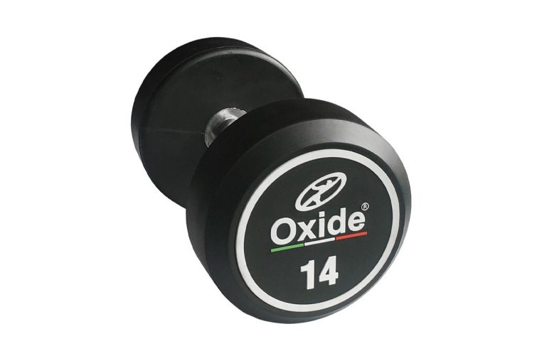 Гантель обрезиненная круглая Oxide Fitness DB145А 8 кг фото 3