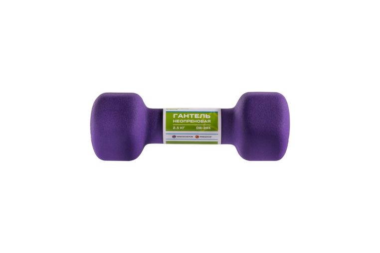 Гантель неопреновая Star Fit DB-201 2,5 кг, фиолетовый, 2 шт фото 4
