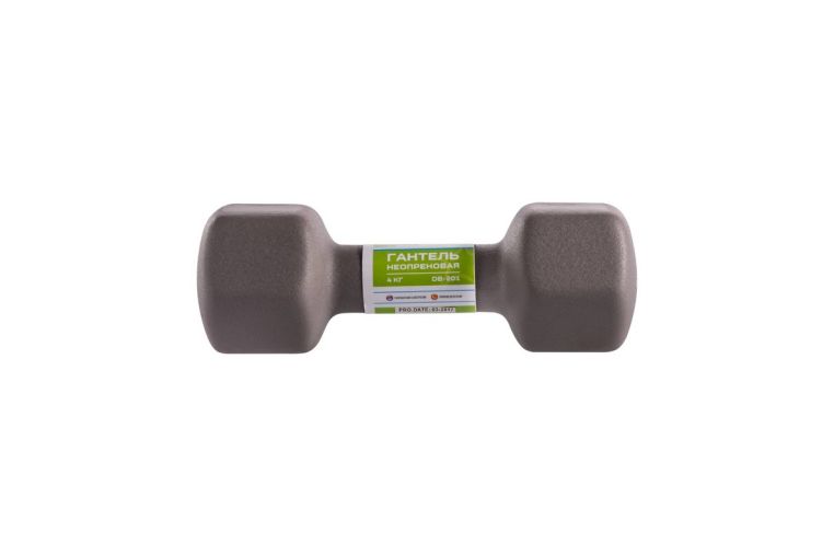 Гантель неопреновая Star Fit DB-201 4 кг, холодный серый, 2 шт фото 4