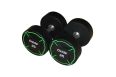 Гантель круглая, полиуретановая 25кг Oxide Fitness прямая хромированная ручка со сплошной накаткой ODB01 фото 6