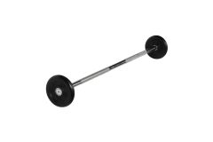 Штанга неразборная MB Barbell с чёрными дисками, 25 мм, 10 кг MB-BarMW-B10