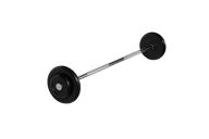 Штанга неразборная MB Barbell с чёрными дисками, 25 мм, 17,5 кг MB-BarMW-B17,5