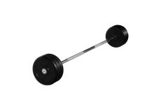 Штанга неразборная MB Barbell с чёрными дисками, 25 мм, 35 кг MB-BarMW-B35