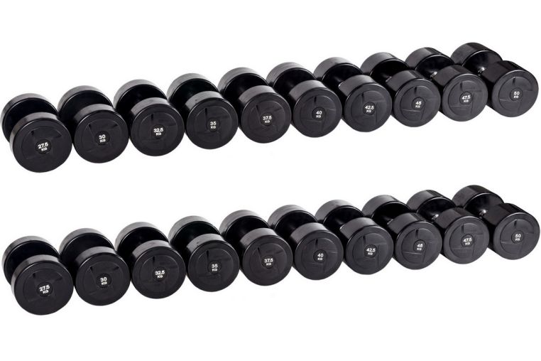 Гантельный ряд Profi-Fit Power 27,5 кг - 50 кг (10 пар), шаг 2,5 кг фото 1