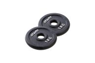 Диск чугунный 1 кг Star Fit d26 мм BB-204 черный, 2 шт