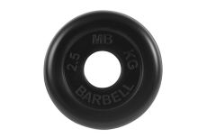 Диск обрезиненный d51мм MB Barbell MB-PltB51-2,5 2,5кг черный