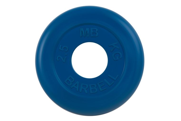 Диск обрезиненный d51мм MB Barbell MB-PltC51-2,5 2,5кг синий 