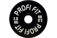 Диск для штанги Profi-Fit каучуковый, черный, d-51 2кг