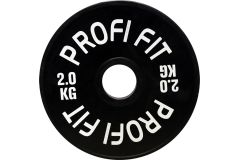 Диск для штанги Profi-Fit каучуковый, черный, d-51 2кг