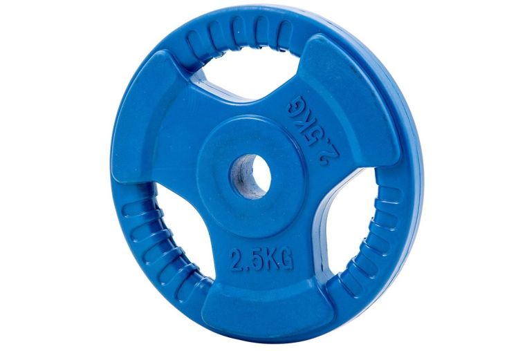 Диск обрезиненный ZSO цветной 3 Handle D-26 2,5кг фото 1