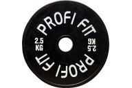Диск для штанги Profi-Fit каучуковый, черный, d-51 2,5кг