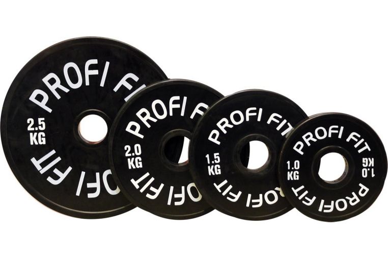 Диск для штанги Profi-Fit каучуковый, черный, d-51 2,5кг фото 1