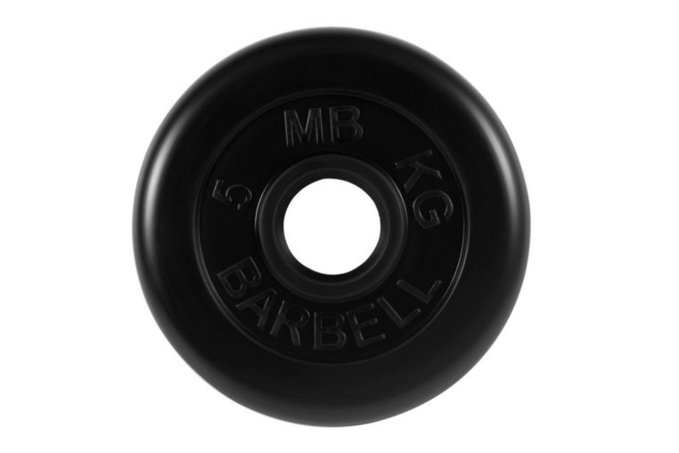 Диск обрезиненный d51мм MB Barbell MB-PltB51-5 5кг черный 