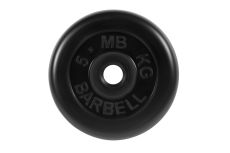 Диск обрезиненный d26мм MB Barbell MB-PltB26-5 5кг черный