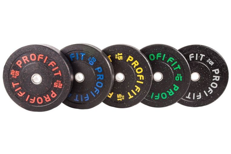 Диск для штанги Profi-Fit Hi-Temp с цветными вкраплениями, d-51 5кг фото 2