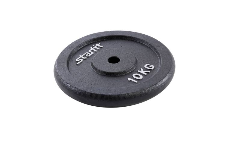 Диск чугунный 10кг Starfit Core BB-204 черный 