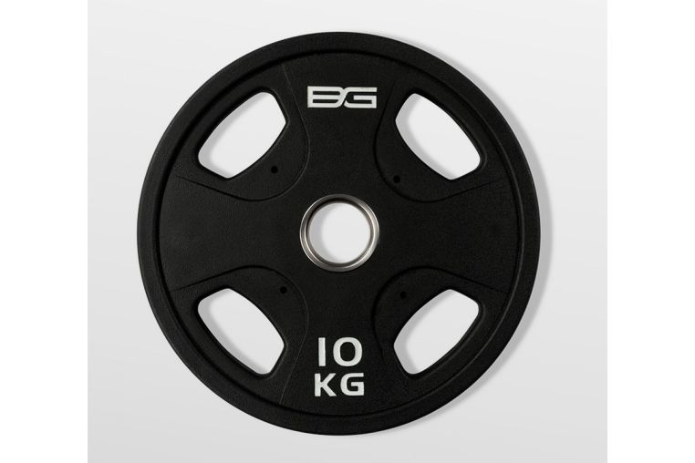 Диск олимпийский обрезиненный 10 кг Bronze Gym BG-PA-PL-P100 черный фото 1