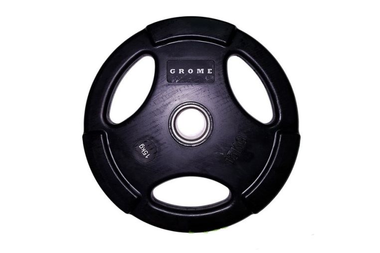 Диск олимпийский обрезиненный D 51 15 кг Grome Fitness WP074 черный 