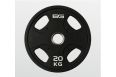 Диск олимпийский обрезиненный 20 кг Bronze Gym BG-PA-PL-P200 черный фото 1