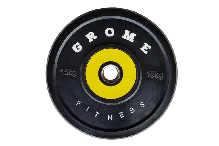 Диск обрезиненный Grome Fitness WP-080 15кг 