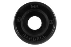 Диск олимпийский d51мм евро-классик MB Barbell MB-PltBE-1,25 1,25 кг черный