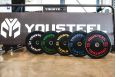 Диск каучуковый для штанги YouSteel тренировочный черный 25кг фото 2