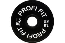 Диск для штанги Profi-Fit каучуковый, черный, d-51 1,5кг