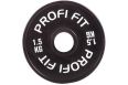 Диск для штанги Profi-Fit каучуковый, черный, d-51 1,5кг фото 2